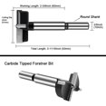 thumbnail image 2 of GHSDFBB 2" Inch Carbide Forstner Drill Bit, Carbide Tipped Forstner Bit for Hard Wood, Wood Drilling Hole Saw Set Woodworking Hinge Cutter Tool Kits for Wood Plastic Plywood, 2 of 7