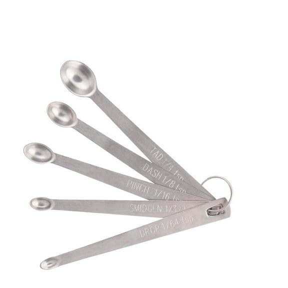 5 PCS Stainless Steel Measuring Spoons for Kitchen Baking Seasonings Accessories Parts