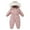 Pink, variant on IROINNID Toddler Kids One-piece Puffer Snowsuits Overalls Ski Suits Winter Waterproof Coats Solid Jumpsuits