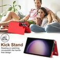 thumbnail image 5 of Nalacover Crossbody Wallet Case for Samsung Galaxy S23 Plus, RFID Blocking Premium PU Leather Shoulder Strap Lanyard Shockproof Magnetic Cover with Card Slots Holder Kickstand Case,Red, 5 of 8