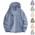 thumbnail image 2 of Wiyuqeen Women's Waterproof Sun Protection Jacket Lightweight Breathable Windbreaker Hoodie for Hiking Camping with Pocket, 2 of 7