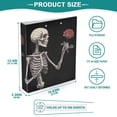 thumbnail image 6 of joogoo Funny Skull Roses Flower Hardcover 3 Ring Binder 1.5" Round Rings Interior Pockets Binders Organizer 1 Pack, 6 of 9