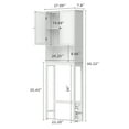 thumbnail image 5 of Over The Toilet Storage Cabinet with Adjustable Shelves & Double Doors, bathroom storage over toilet, Anti-Tip Kit, Space-Saving toilet organizers and storage, Shutter Design, White, 5 of 10