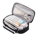 thumbnail image 1 of CAROOTU Zipper Pencil Case with Slots & Mesh Pocket 2 Layers Handy Pen Holder Bag Large, 1 of 6