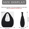 thumbnail image 2 of CNV Women Hand Carry Only Straw Bag, Crescent Summer Beach Purse, Soft Faux Straw Tote 2025, 2 of 12