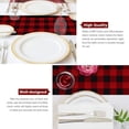 thumbnail image 2 of Howarmer Table Runner, 12 x 70 inch Red and Black Plaid Pattern Modern Table Runner for Family Dinner, Outdoor or Indoor Parties, Farmhouse, Thanksgiving, Christmas & Gathering, 2 of 7
