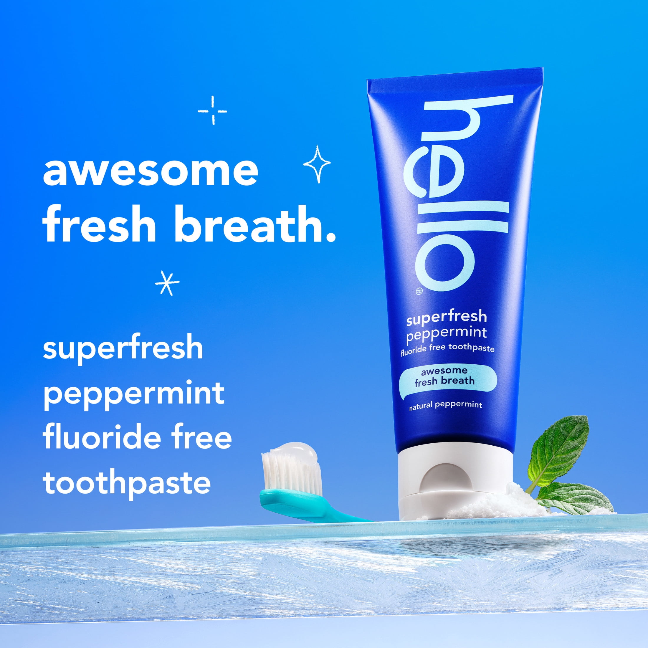 hello Superfresh Fluoride Free Toothpaste for Bad Breath, Natural Peppermint Flavor, 5 Oz