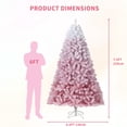 thumbnail image 4 of Ourlova Qeetex 3ft Pre Lit Flocked Christmas Tree with 78 LED Lights Box Brown Base Timer Battery Operated Pine Cones and Red Berries Holiday Decor 2PCS, 4 of 10