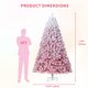 thumbnail image 4 of 3ft qeetex pre-lit flocked christmas tree con 78 LED lights, box brown base, timer, battery operated, pine cones y red berries, holiday decor (2pcs), 4 of 10