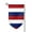 Fillet, variant on Dutch Flag Double Sided Garden Flag for Indoor Outdoor Decorations 12.5 * 18 Inches Fillet