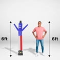 thumbnail image 5 of LookOurWay Air Dancers Inflatable Tube Man Set 6-Feet Wacky Waving Inflatable Tube Guy with Blower (American Flag), 5 of 6