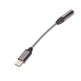 thumbnail image 2 of Type C To Headphone Female Adapter, Silver Plated Copper Wire Type C To 3.5mm Adapter Gray Lossless  For Laptop, 2 of 8