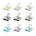 thumbnail image 3 of 20 Pieces Metal Paper Clip Electroplated Solid Color Replacement Test Replacing Anti-rust Home School Examination Papers Clips Accessories Purple 19mm, 3 of 9