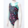 thumbnail image 2 of MSemis Kids Girls Printed Swimsuit Outfits Gymnastics Leotard with Shorts Starry Black 12, 2 of 6