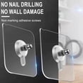 thumbnail image 5 of Hooks for Hanging,Adhesive Hooks,Traceless Screw Stickers No Punching Hooks Picture Frame Stickers Wall Nails Wall-mounted Nails Nail Hooks for Bathroom Shower Kitchen Keys Door 5pc, 5 of 9