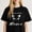 Black-3, variant on Cat Face Printing T Shirt for Adults Mama Graphic Tee