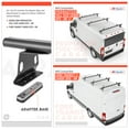 thumbnail image 4 of AA Racks Model AX302 Aluminum Van Ladder Roof Rack System Fits for 2013-On RAM ProMaster/ 2015-On Transit - 3 Bar 72', 4 of 8