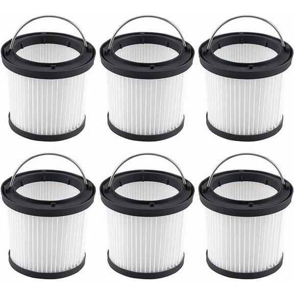 PVF110 Filter Compatible for Black and Decker Handheld Pivot Vacuums PHV1810, PHV1210, PHV1410, BDH2000PL, BDH2020FLFH, BDH1620FLFH, Part # 90552433, Washable Hand Vac Filters, 6 Pack