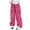 Pink, variant on Kids Cargo Pants Fashion Cargo Jogger Pants Straight Leg Pink Cargo with Pockets Girls Summer Clothes 10-11 Years