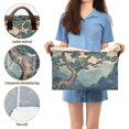 thumbnail image 5 of Yayeee Foldable Storage Basket for Shelves with Handles Set of 2 Waterproof Cloth Bins, Tree in The Mountains, 5 of 7