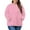 KN16-Pink, variant on Dwellite Oversized Sweatshirts for Women Cotton Long Sleeve Tops Crewneck Pullover Sweater Plus Size Clothes with Pocket Mint Green 6XL