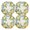 Yellow, variant on Ryvnso Lemon and Checkered Grid Pattern Round Plate Mats Dining Table Placemat Set of 4 for Holiday Decoration