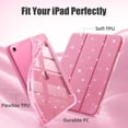 thumbnail image 3 of Getino Glitter Case for iPad A16 Case, Compatible with iPad 11th Generation Case 11 Inch 2025, iPad 10th Generation Case 10.9 Inch 2022 with Pencil Holder for Women Girls, Pink, 3 of 9