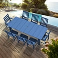 thumbnail image 2 of Greforg Patio Outdoor HDPE Dining Furniture Set of 8,with a table and chairs,navy, 2 of 8