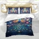 thumbnail image 5 of Pavo Real Conjunto de sábanas temático, trío de piezas, cómodo y amigable con la piel, diseño único, regalo de decoración para el hogar para familiares, amigos y fans,135cm *200cm, 5 of 6