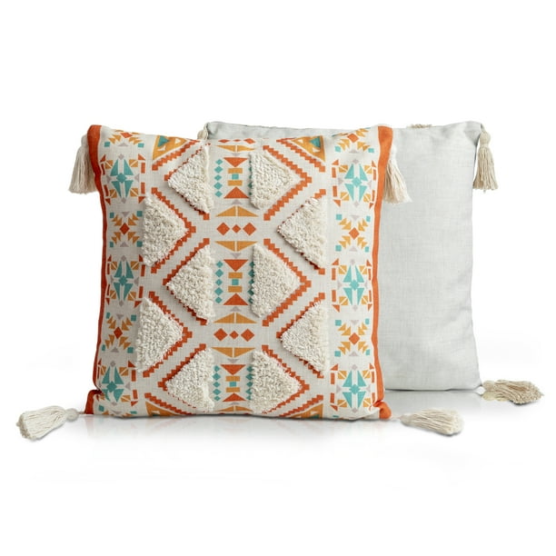 Cojines Decorativos Sala Yellow Mellow Raga Boho Style 2 Pzs