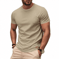 thumbnail image 1 of Camiseta de Viscosa de Bambú para Hombre, Ultra Suave, , con Cuello Redondo Refrescante, Informal, Básica, Interior Caqui S, 1 of 6