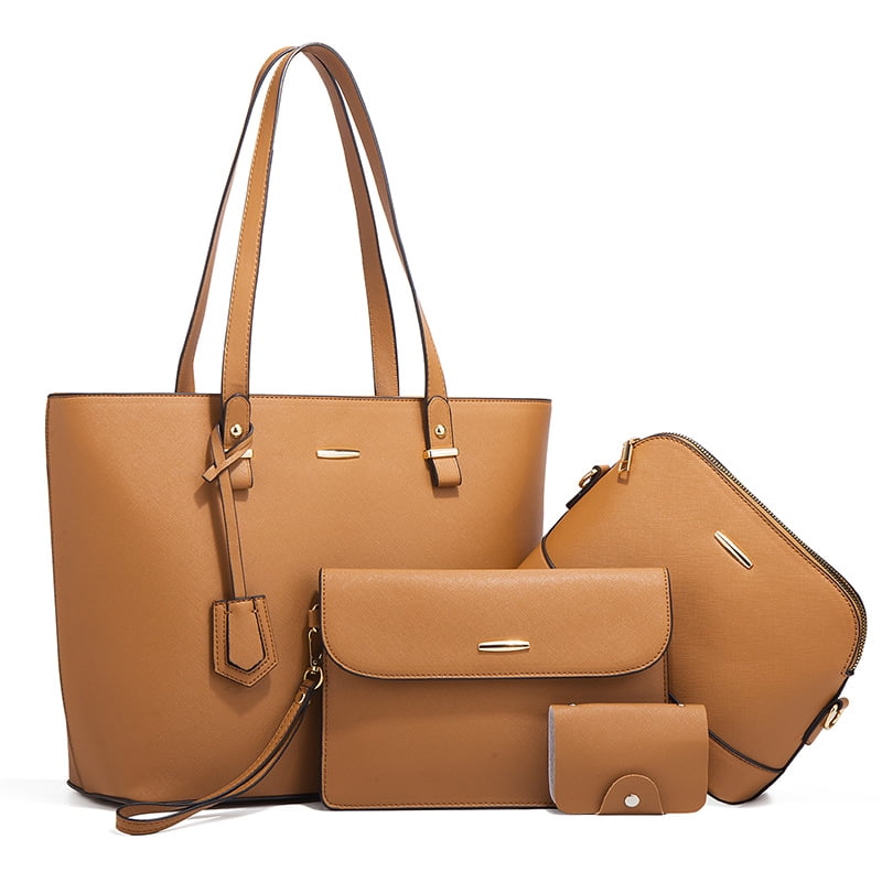Jinsinto Women Fashion Handbags Wallet Tote Bag Shoulder Bag Top Handle Satchel Purse Set 4pcs Walmart