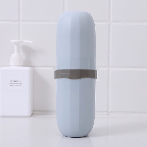 ZHAOCHENG (Azul) Estuche para cepillos de dientes de viaje, Caja portátil para cepillos de dientes, Estuche de plástico para cepillos de dientes y pasta de dientes, Caja de almacenamiento para cepillo