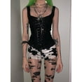 thumbnail image 3 of One opening Vintage Gothic Crop Top for Women Grunge Dark Aesthetic Harajuku Tank Tops Mall Goth Emo Camisole Shirts, 3 of 9