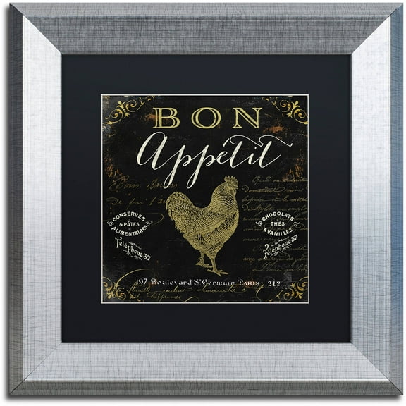 Trademark Fine Art "La Cuisine V" Canvas Art by Color Bakery Black Matte, Silver Frame