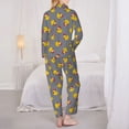 thumbnail image 3 of KLL Christmas hat duck Print Women's Long Sleeve Pajamas with Pants Sleepwear Loungewear 2 Set-, 3 of 8