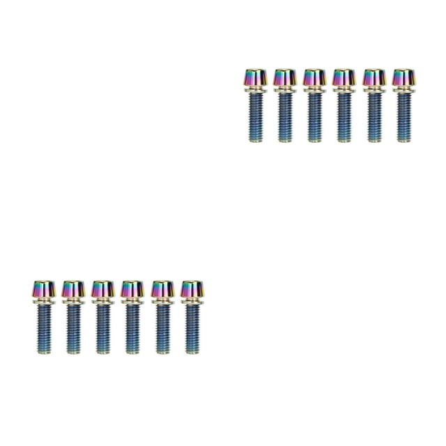 ziyahi Lot de 6 Vis de Potence de Vélo en Acier Inoxydable Ressorts Hexagonaux Pièces de Rechange Colorées M5 2Ensemble