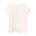 thumbnail image 6 of Tfken Summer T-Shirts For Women Solid Color Short Sleeve Crew Neck Tops Breathable Daily Wear Female Soft Shirts Beige, 6 of 6