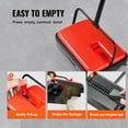 thumbnail image 4 of Carpet Sweeper Manual, Floor Sweeper with 300 ml Dustbin Capacity Easy to Empty, 6.7 inch Cleaning Width for Home Office Carpets Pet Hair Dust, Red, 4 of 18