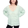 thumbnail image 1 of Free People Chandail en Tricot pour Femmes, Vert, Grand, 1 of 3