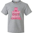 thumbnail image 3 of Inktastic Stomp Out Breast Cancer with Pink Cowgirl Boots Youth T-Shirt, 3 of 5