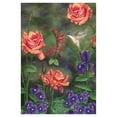 thumbnail image 1 of Toland Home Garden Feast for a Hummingbird 28 x 40 Inch Decorative Spring Summer Rose Flower Bird House Flag, 1 of 1