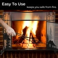 thumbnail image 6 of Dawot 44 x 33 Inch Fireplace Screen, Metal Fireplace Screen with Single Door, Baby Safe Spark Guard Protector Wood Burning Stove Decorative Accessories, 6 of 8