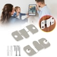 thumbnail image 2 of Flush Mount Bracket with Screws Sets, Hanging Buckle Kit, Interlocking Heavy Duty Photo Frame Hook, Furniture Connector for Picture Hangers, Art Gallery Wall Mount Hardware, C, Small, 2 of 9