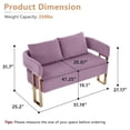 thumbnail image 5 of Modern Sofas TS Modern decorative chair, living room side chair with gold metal legs, no wheels, suitable for dressing area, reception room, office,Teddy fleece upholstered metal foot sofas,Rustic So, 5 of 11