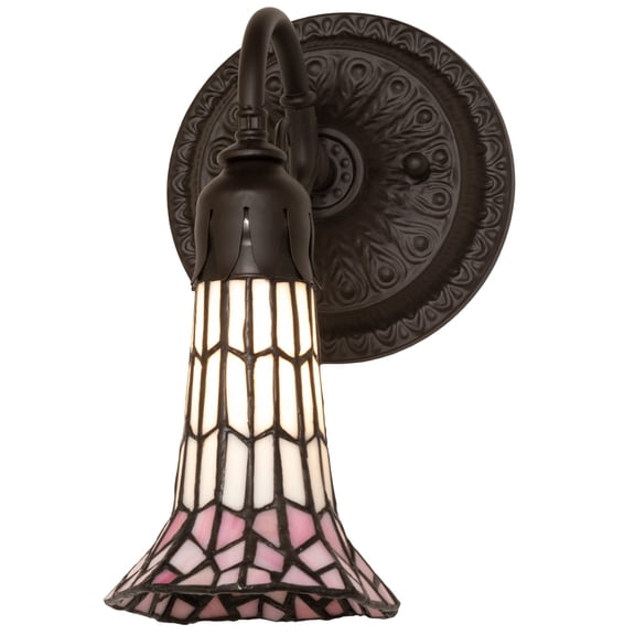 5.5" Wide Stained Glass Pond Lily Wall Sconce