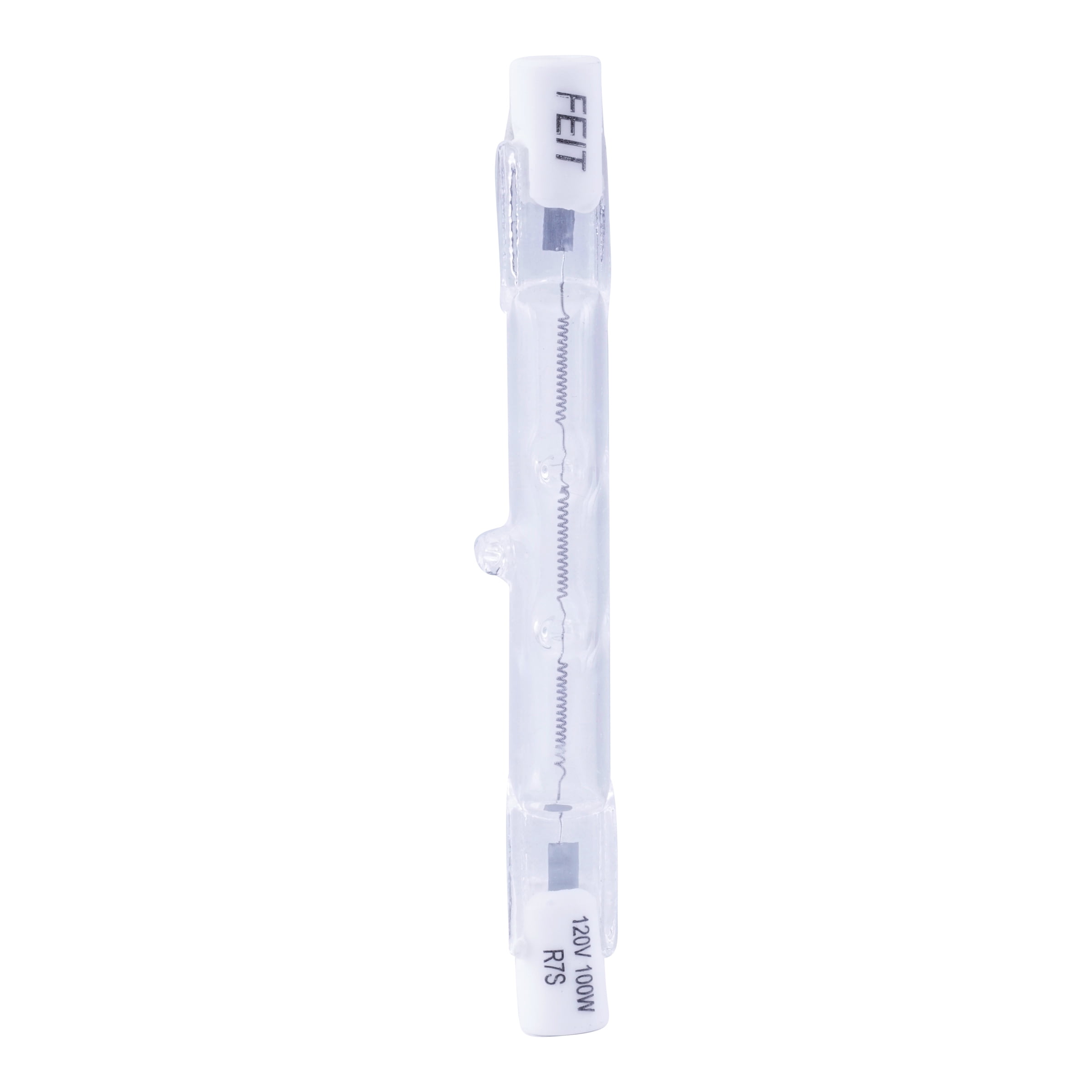Feit Electric 100W T3 Warm White (3000K), Double Ended R7S Base, Dimmable Halogen Light Bulb (2 Pack)