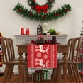 thumbnail image 3 of Bandera de mesa navideña, mantel individual de tela con estampado de decoración del hogar, mantel de lino cifrado, bandera de mesa aislada, 3 of 5