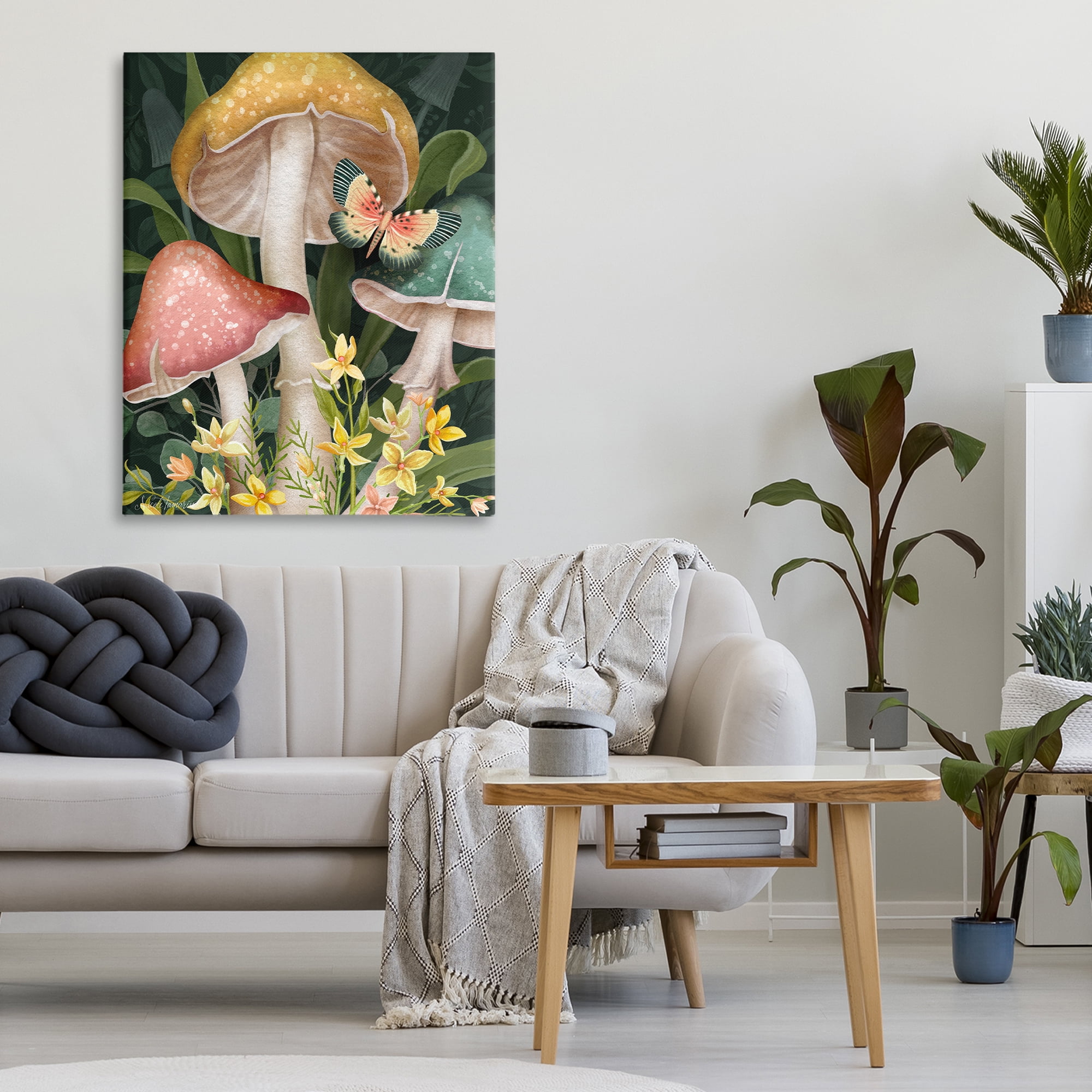 Stupell Industries Midnight Garden Mushrooms Canvas Wall Art, design by Nicole Tamarin