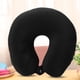 thumbnail image 3 of Almohada de viaje elástica suave en forma de U, soporte para el cuello, cojín de descanso para oficina con hebilla (negro), 3 of 8